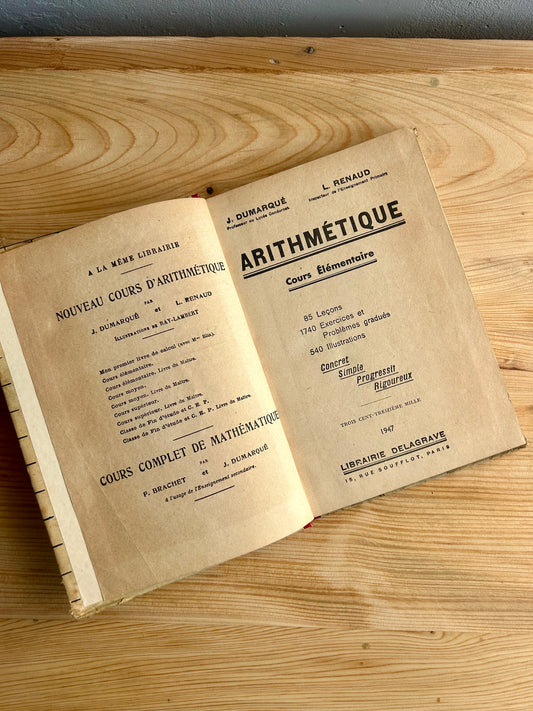 Livre d’arithmétique 1947 - librairie Delagrave
