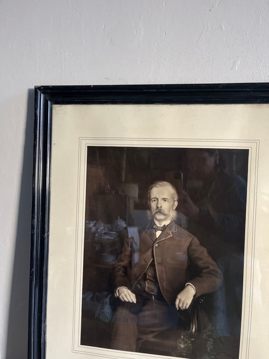 Ancien portrait photographique sous cadre