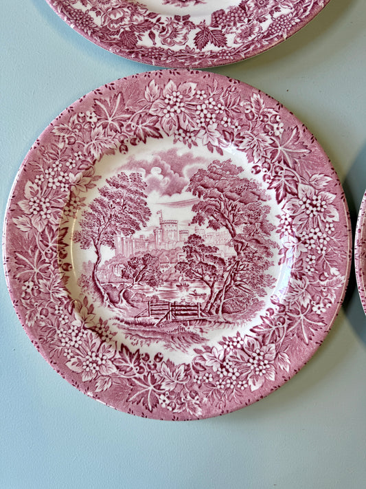 Assiettes plates en terre de fer England - lot de 6