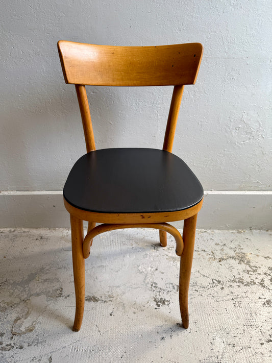 Chaise bistrot - assise noire