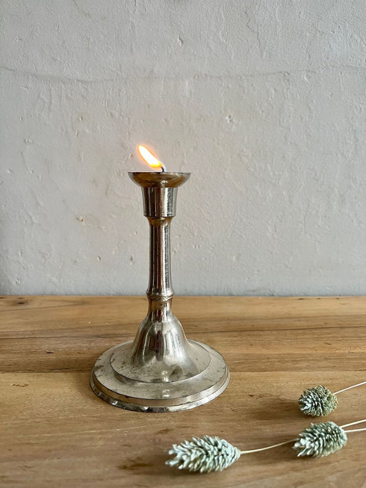 Bougeoir en étain petit modèle