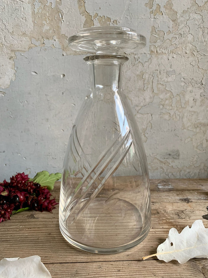 Carafe en verre avec bouchon