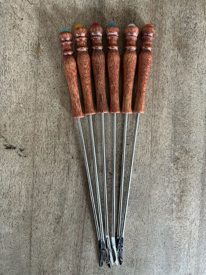 6 piques à fondue