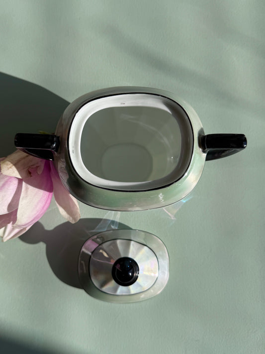 Sucrier en porcelaine style art déco anglais