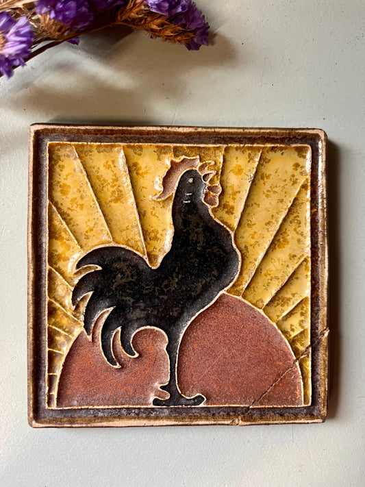 Carreau de Delft « coq »