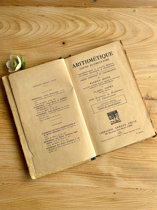 Livre d’arithmétique 1923 - Librairie Armand Colin