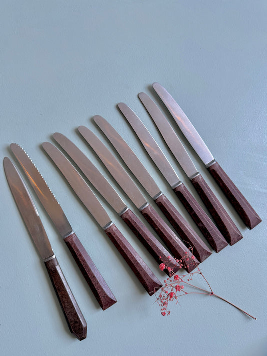 Couteaux inoxydables - lot de 9