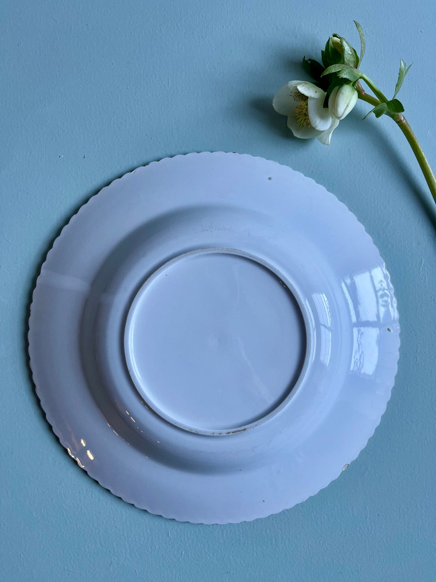 Assiettes creuses en faïence blanche-lot de 2