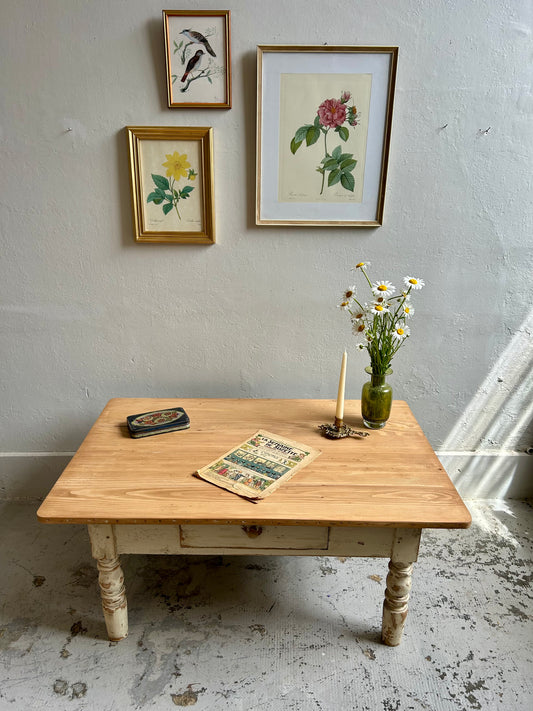 Table basse de ferme patinée