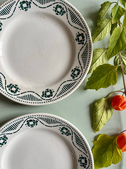 Assiettes à dessert « Nouvelle Galerie Paris » - lot de 2 Vaisselle Patine