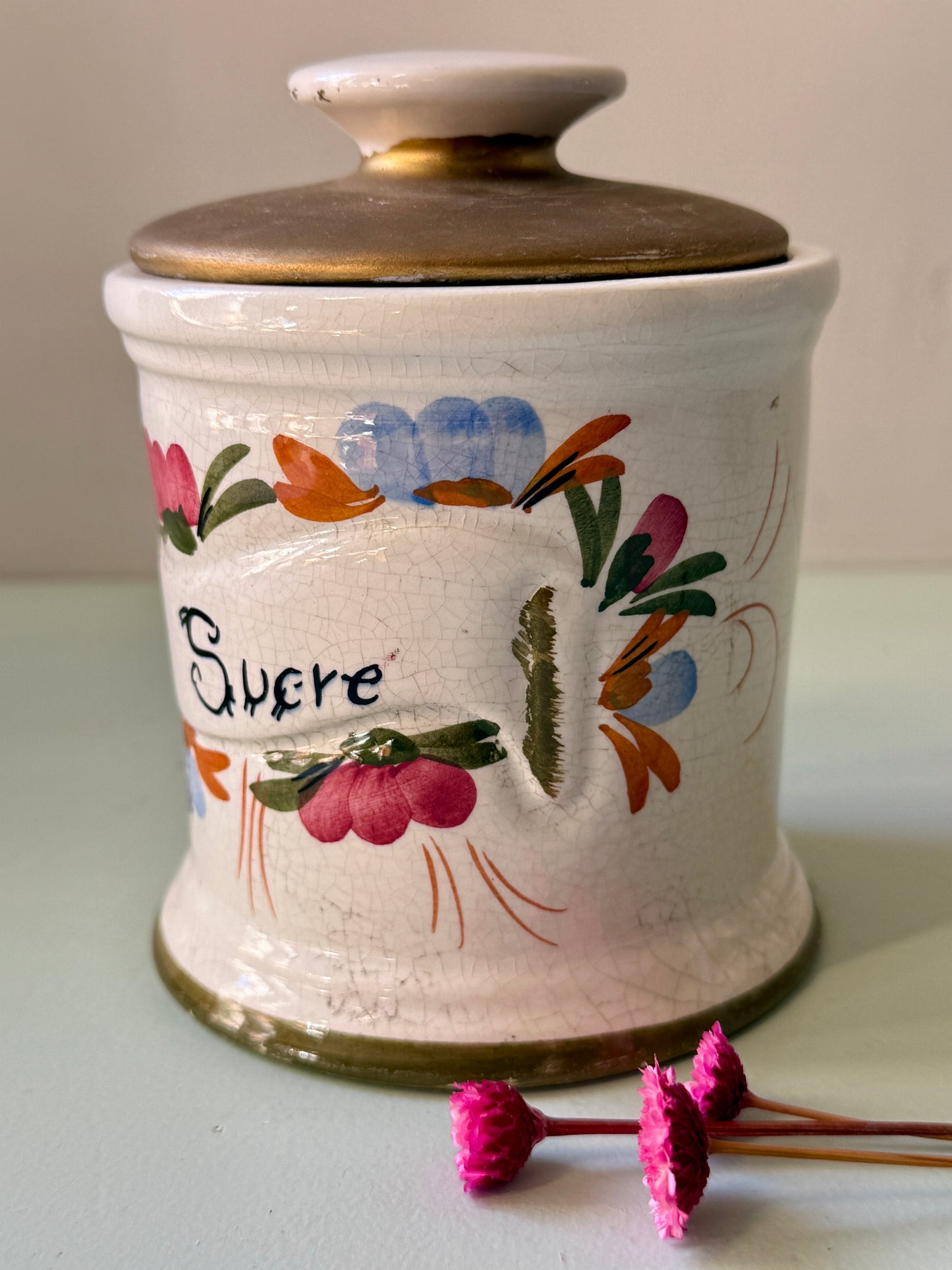 Sucrier avec couvercle fait main