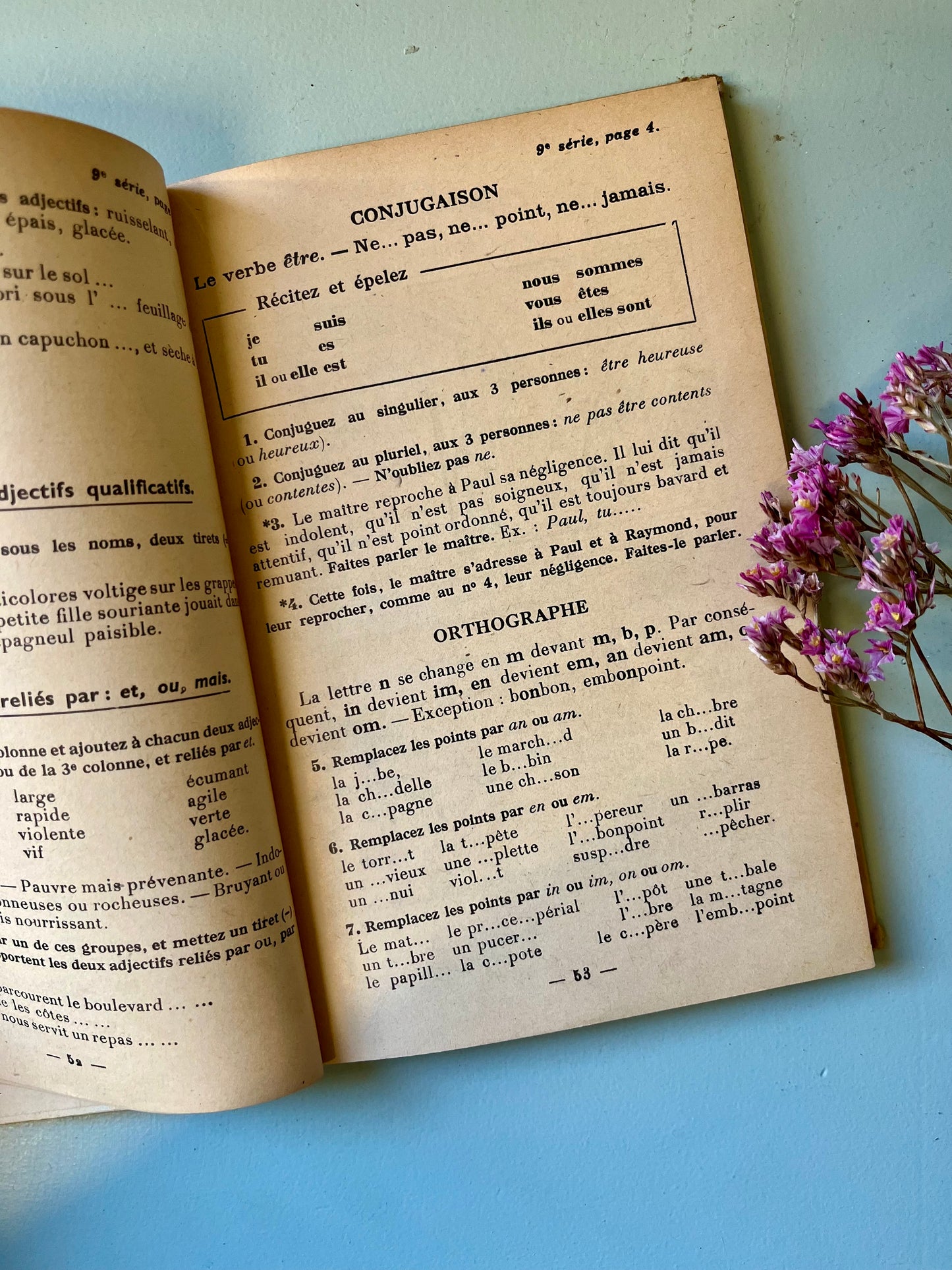 Manuel ancien de grammaire/ livre ancien