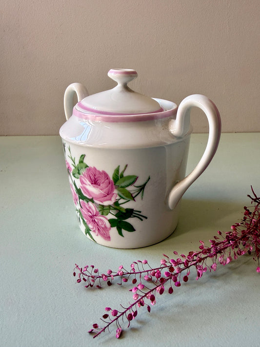 Sucrier décor floral en porcelaine d’Auteuil