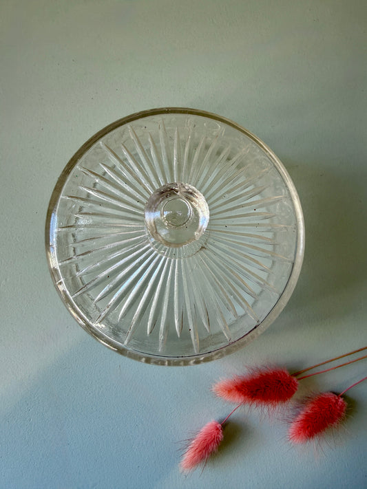 Cloche en verre moulé décor vigne