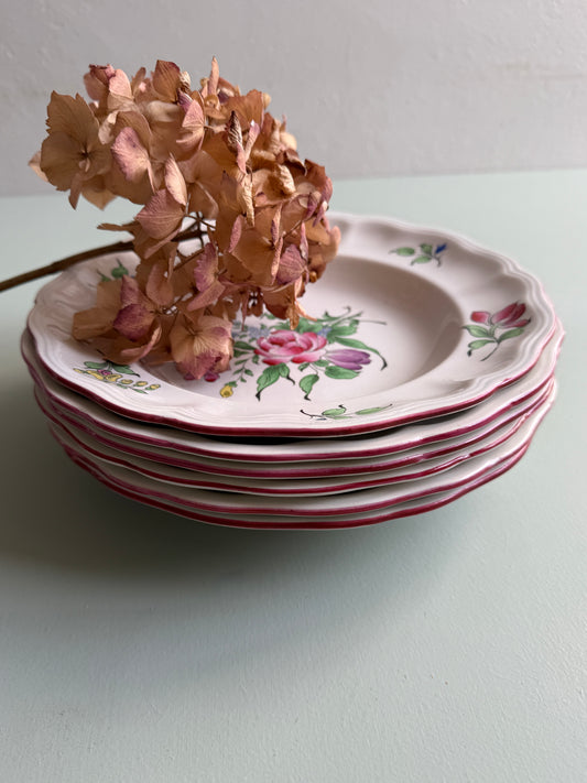 Assiettes creuses de Lunéville - lot de 6