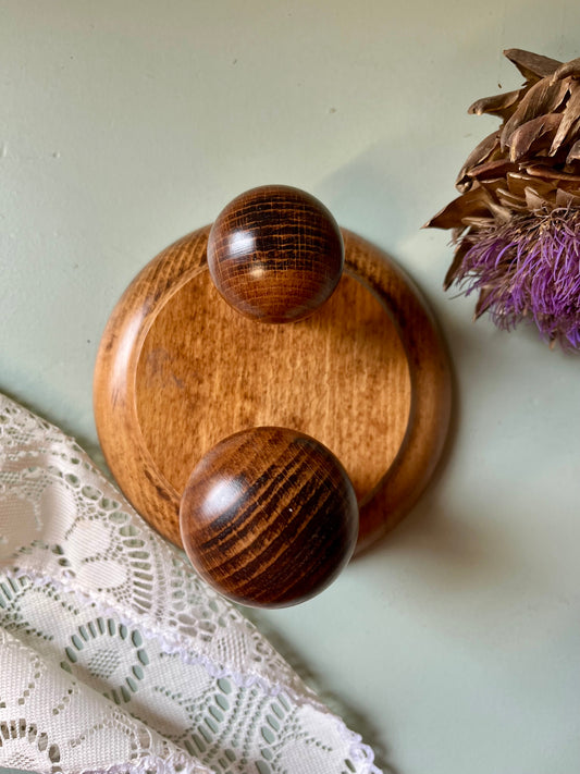 Patère en bois 2 accroches