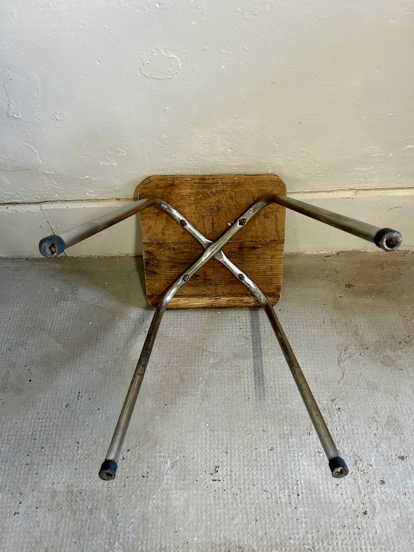 Tabouret bois et métal