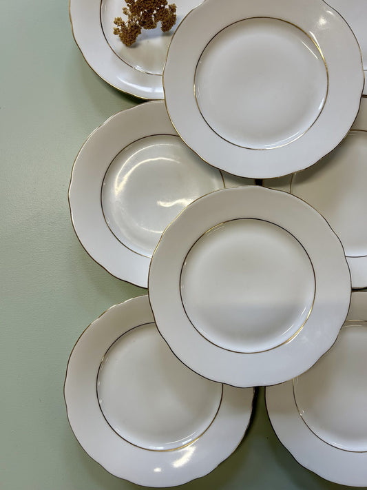 Assiettes à dessert en Porcelaine – Lot de 8