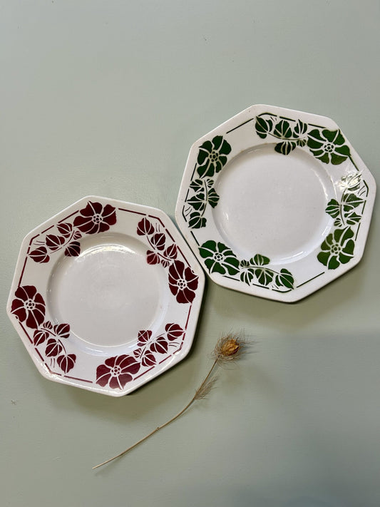 Assiettes plates Touraine Pexonne F.F - lot de 2