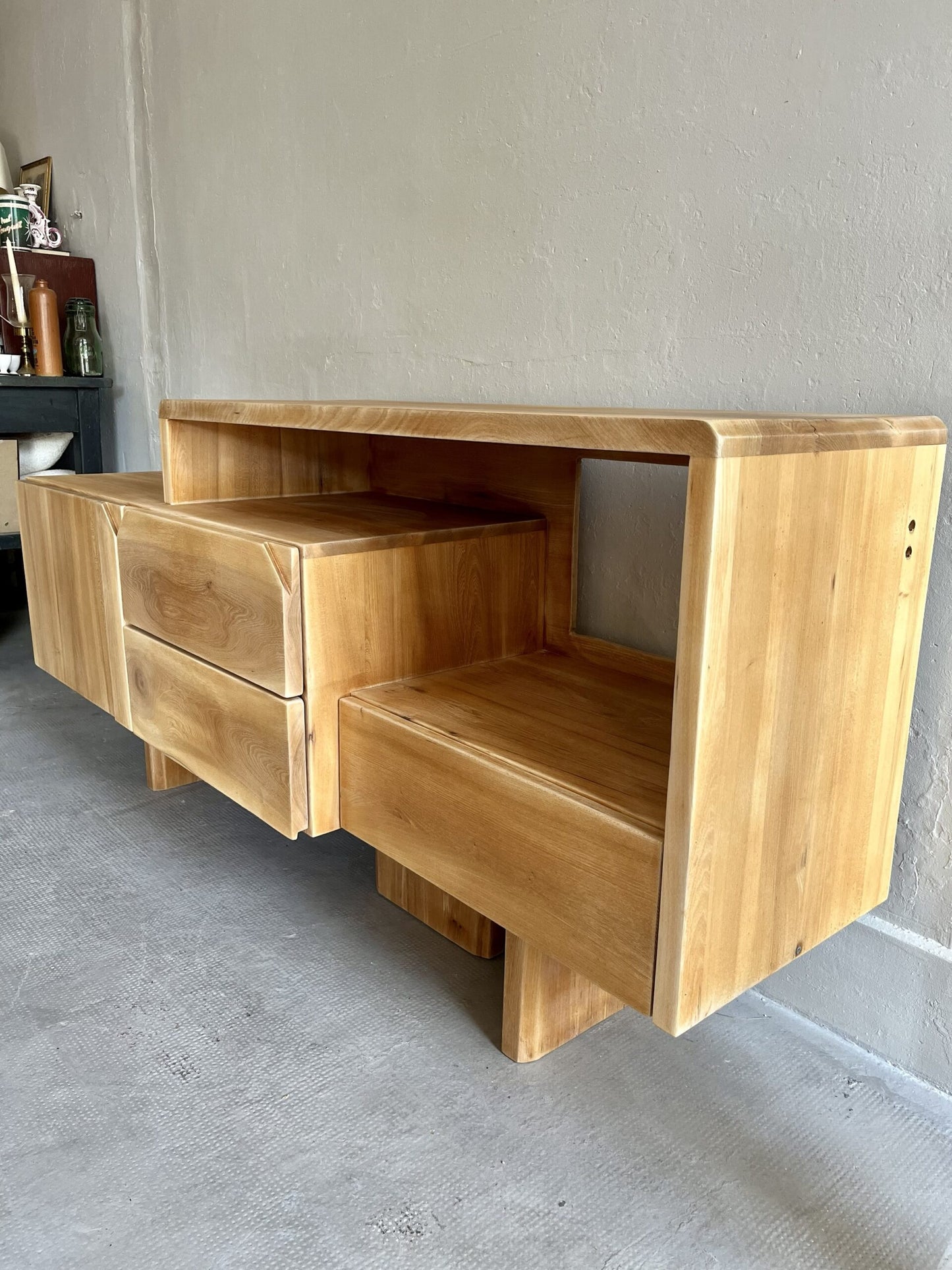 Console en orme/ pièce unique