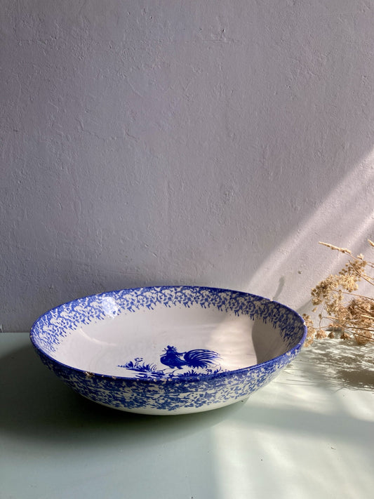 Grand saladier bleu et blanc