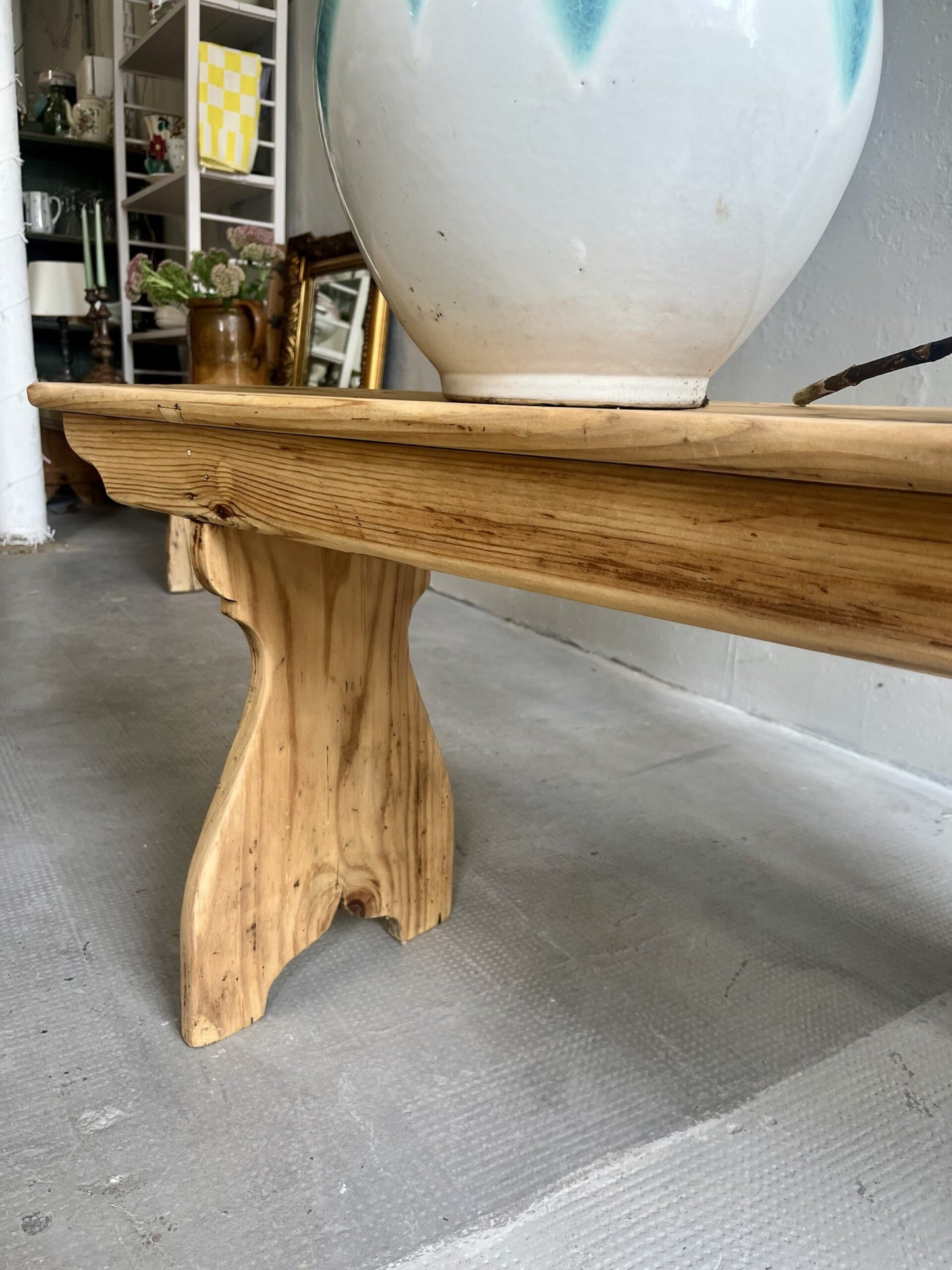 Banc ancien en sapin Meubles Patine