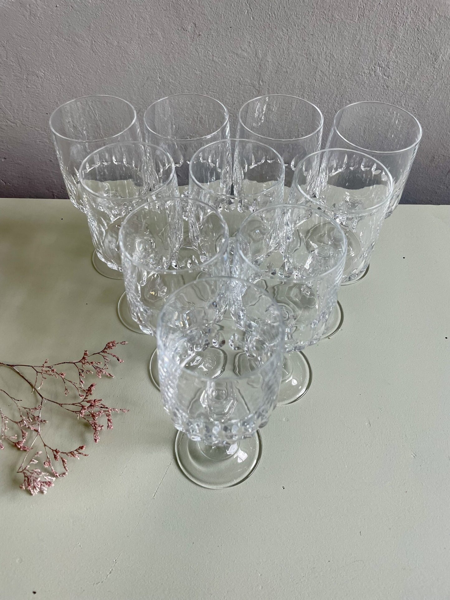 Lot de 10 verres à vin