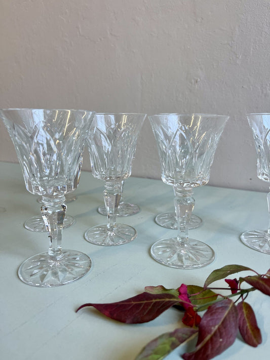 Verres à pied ciselés - lot de 8