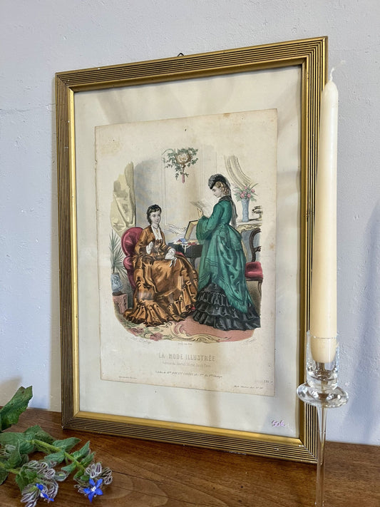 Gravure couleur “La Mode Illustrée”