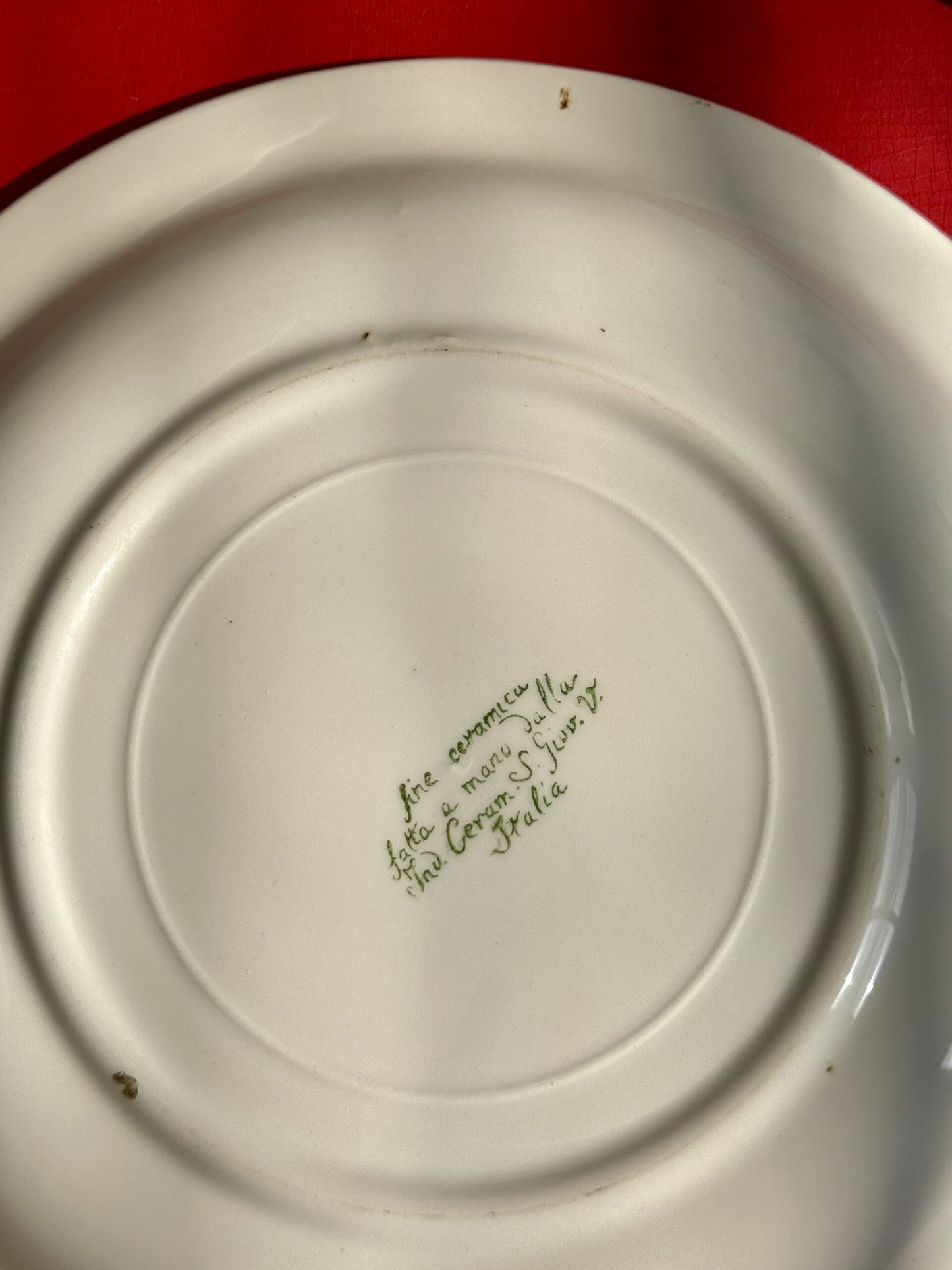 Assiette/Plat rond en céramique Ind Ceram Italie