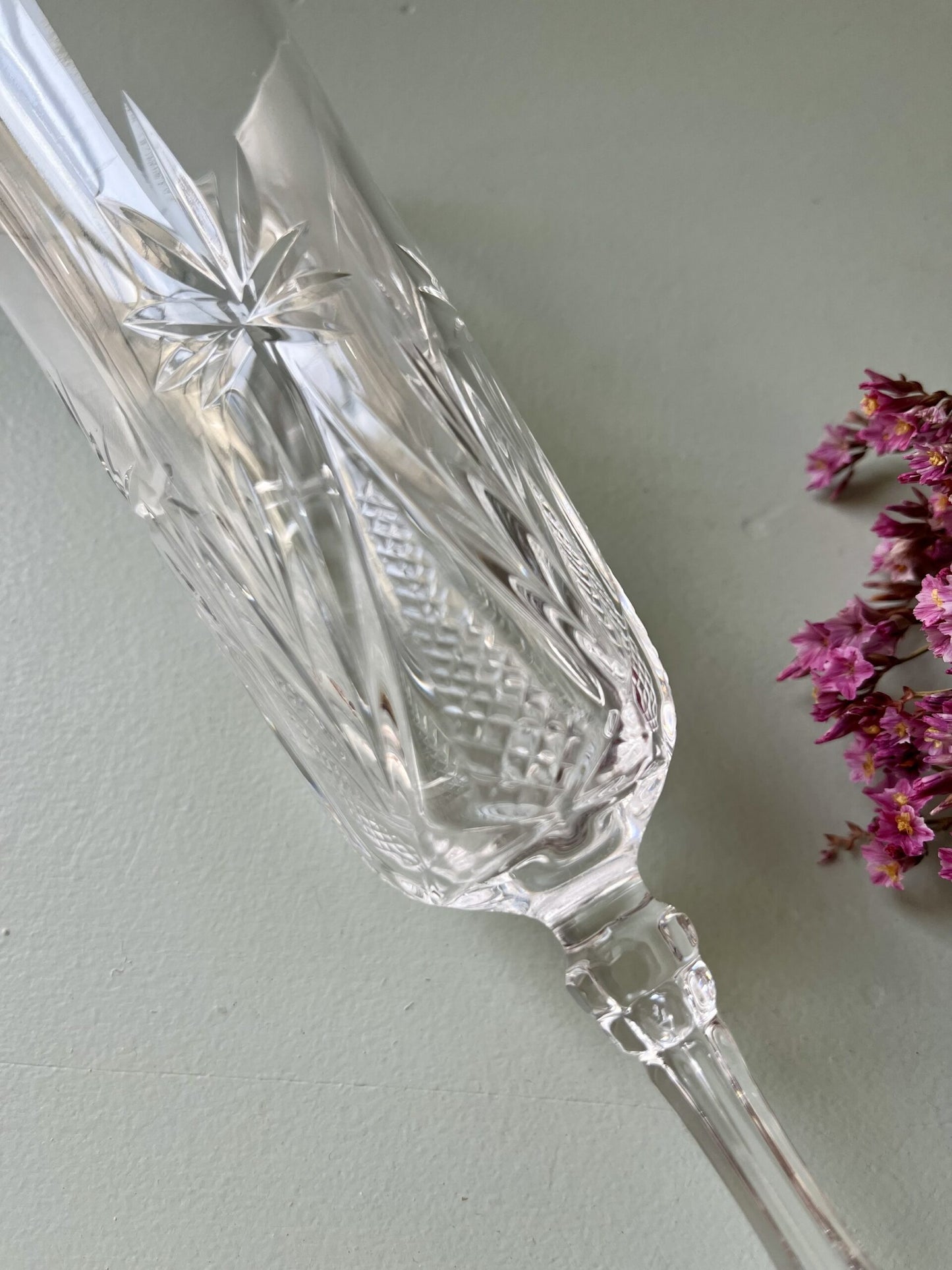 Flûtes en cristal ciselé - lot de 4