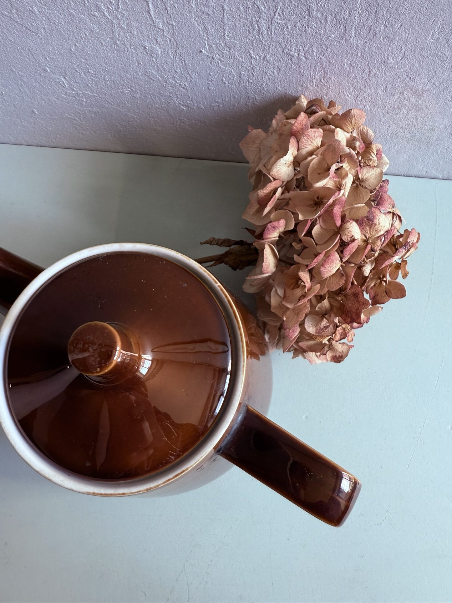 Théière marron émaillée Villeroy & Boch