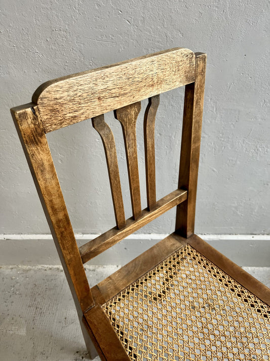 Chaise bois et cannage