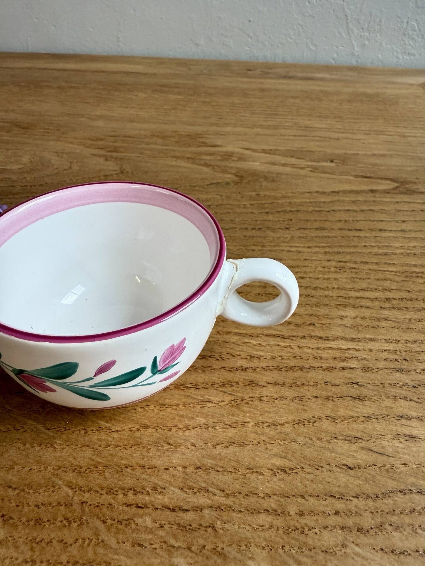 Lot de 6 tasses avec coupelles décor floral