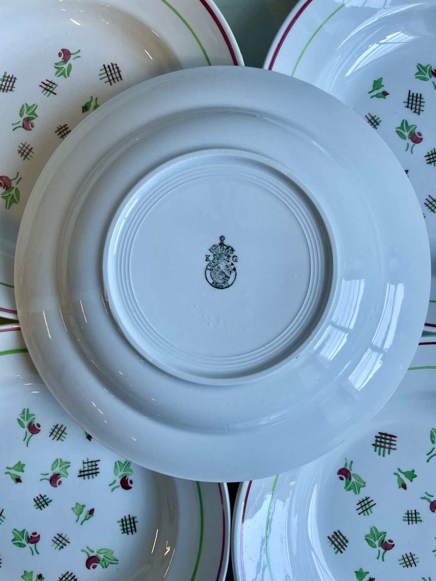 5 assiettes creuses Luneville K&G