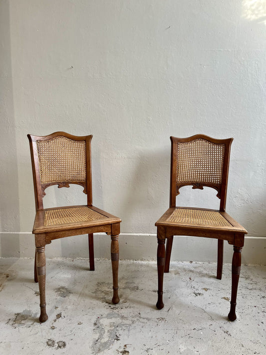 Chaises assise cannage/ lot de 2