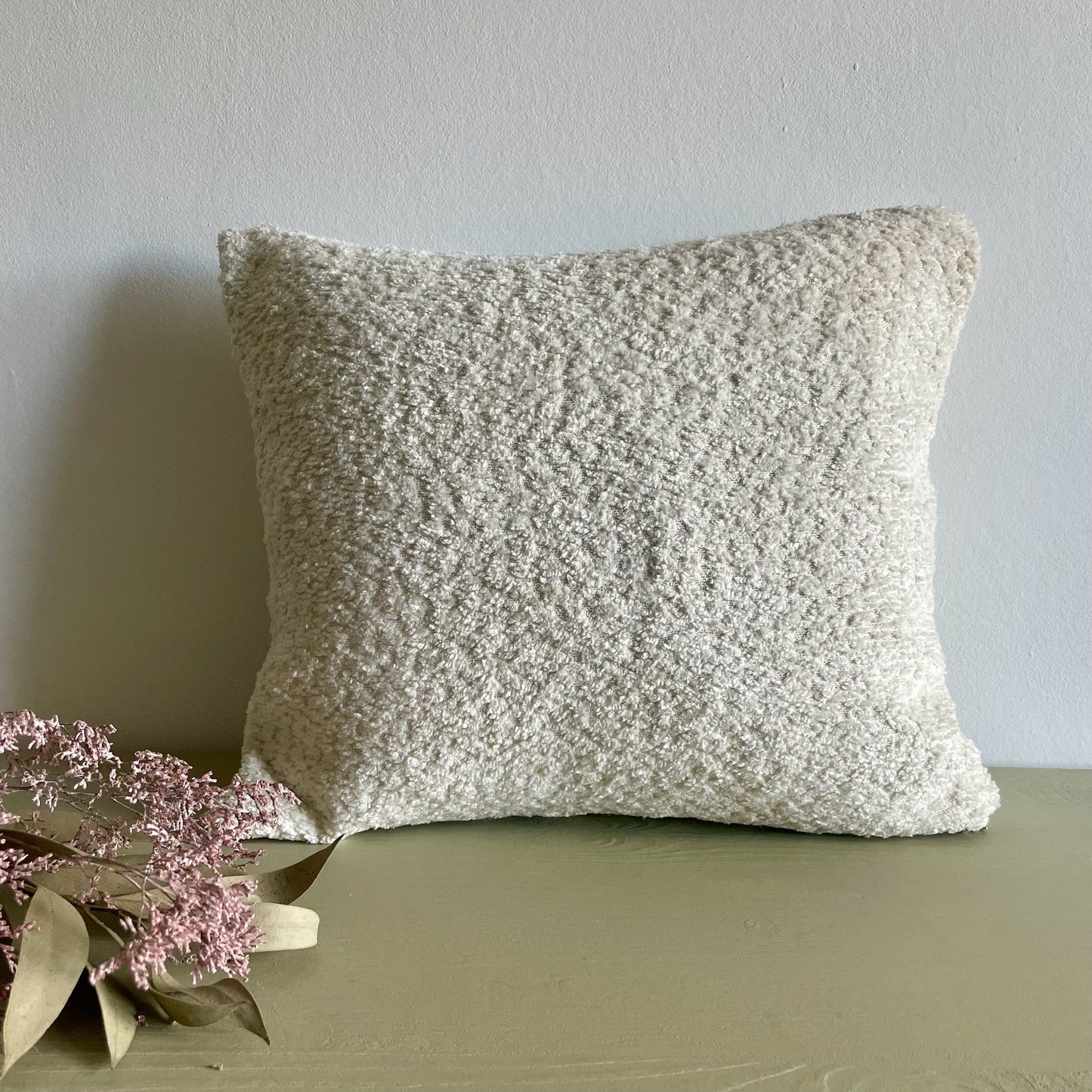 Coussins déhoussable chenille bouclette - 36x32cm