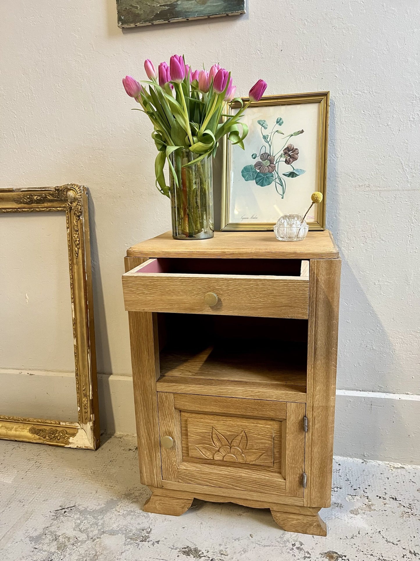 Chevet Art deco tiroir bouton