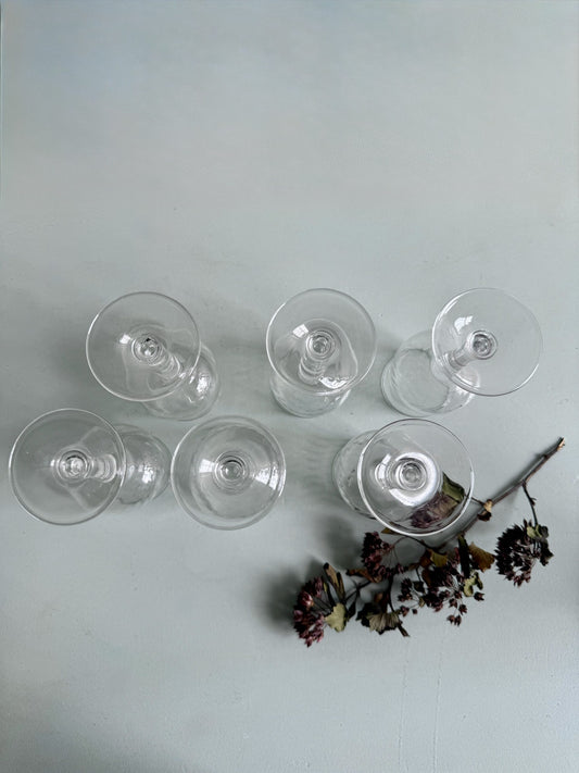 Lot de 6 verres à pied vintage Luminarc