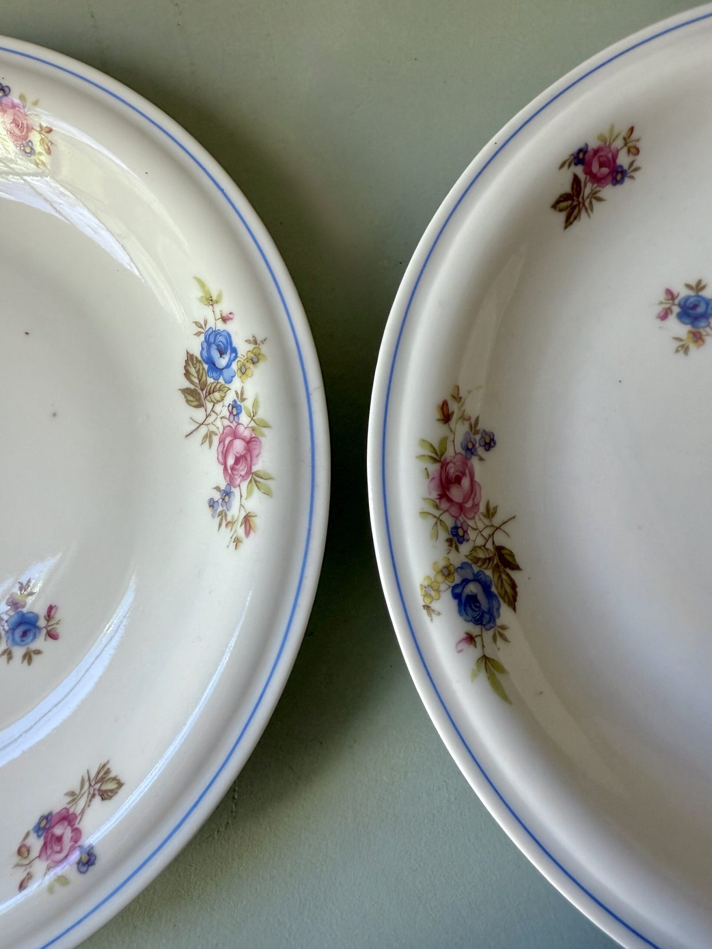 Assiettes plates en porcelaine de Châtres-sur-Cher - lot de 2