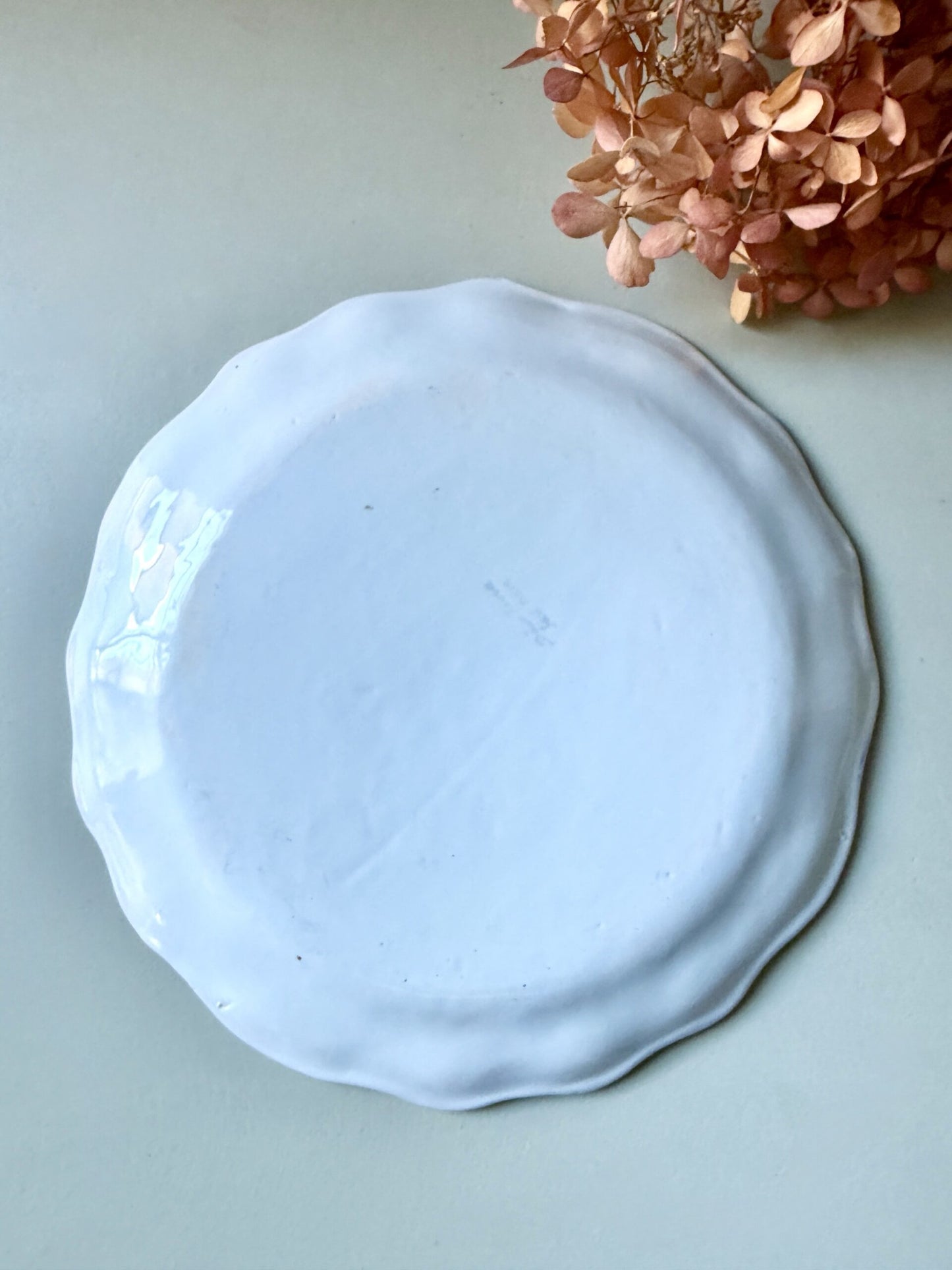 Assiette décor Rouen fait main