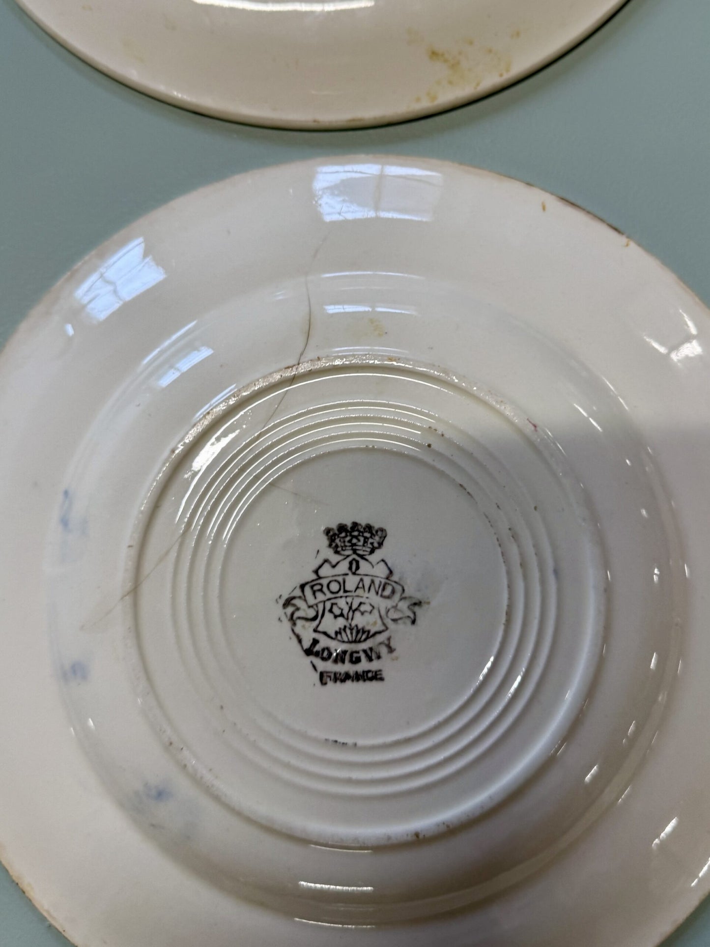 Assiettes plates Longwy modèle Roland – lot de 10