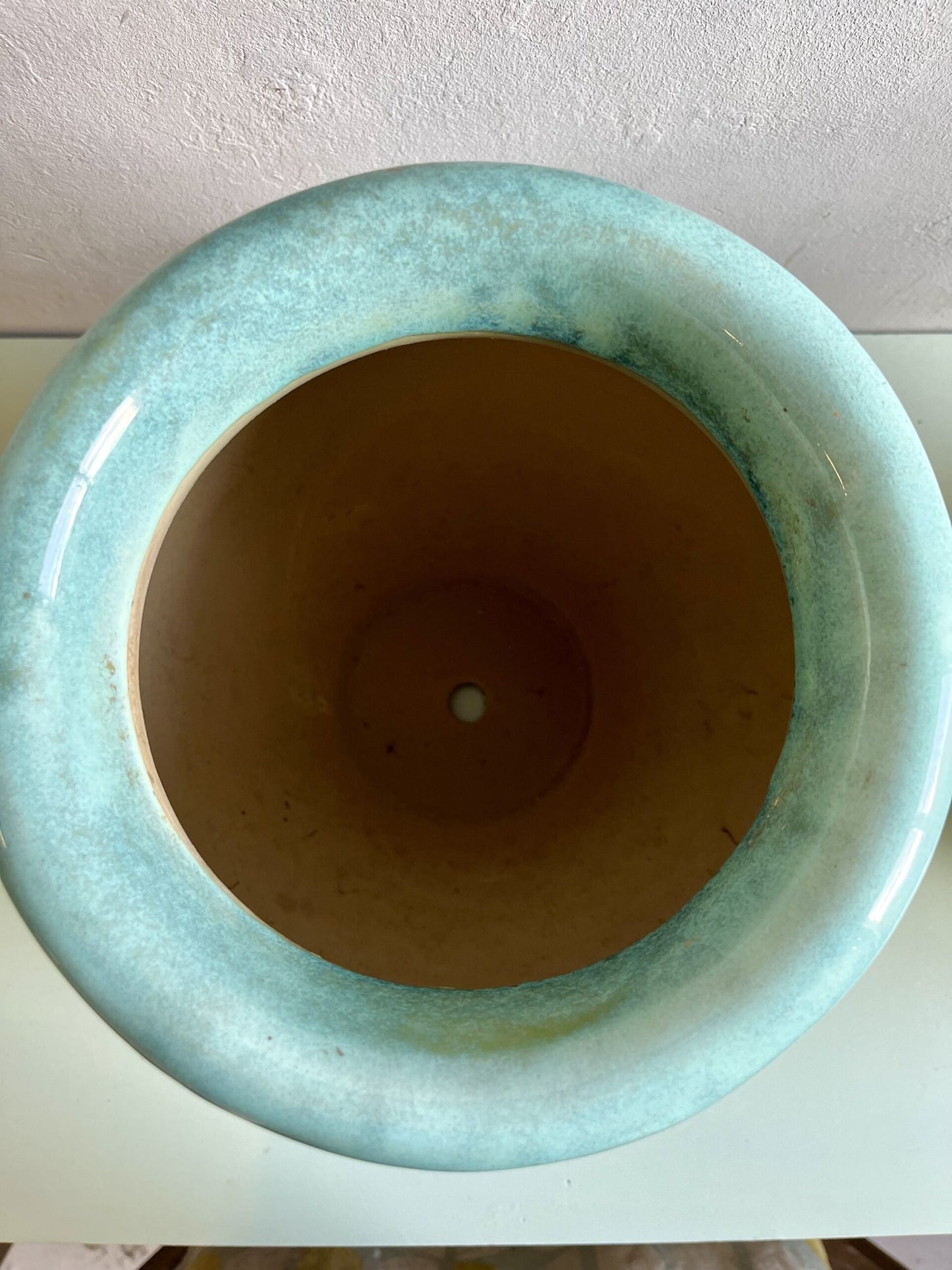 Grand pot en grès vernissé bleu