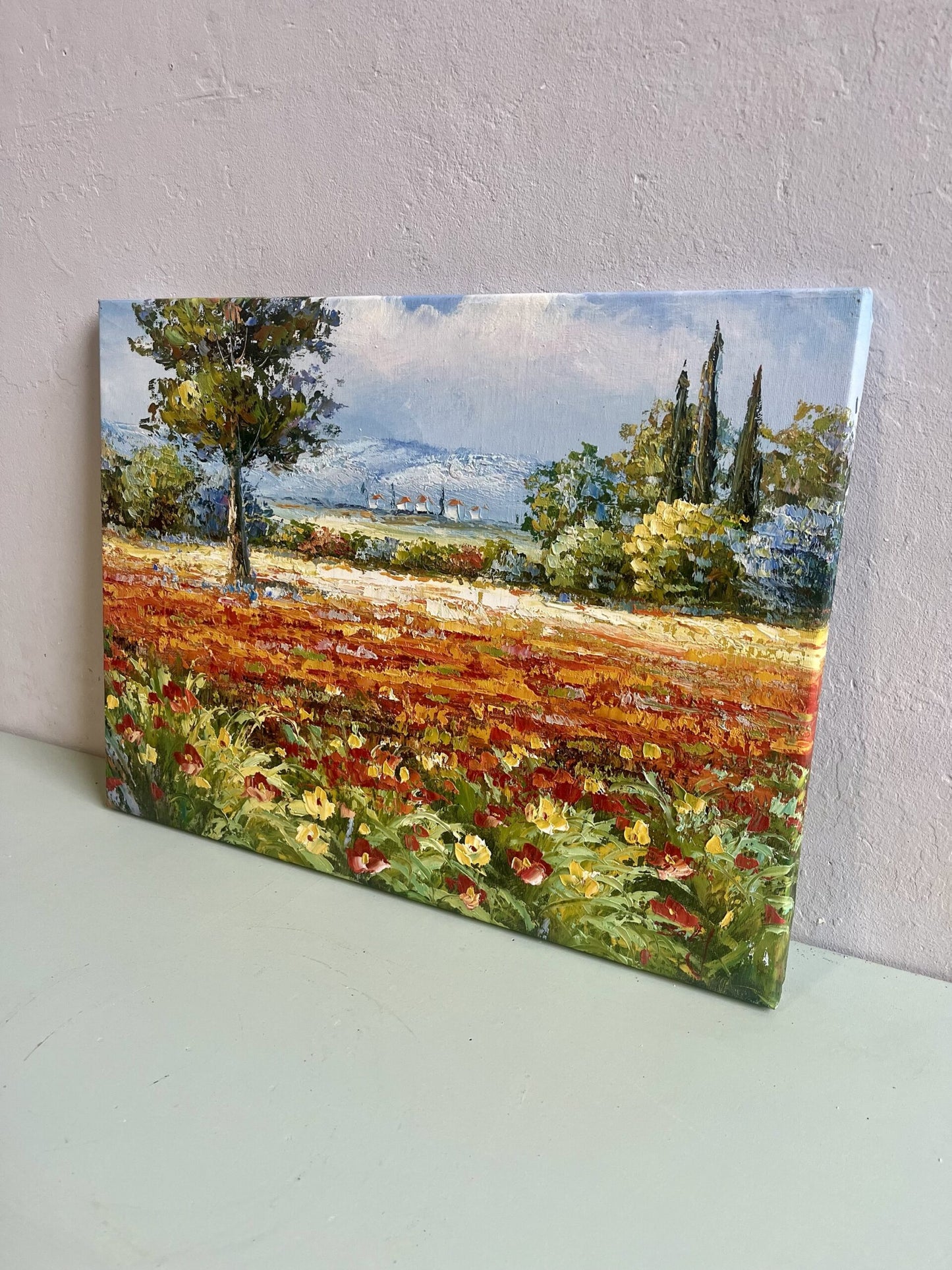 Huile sur toile vintage - paysage