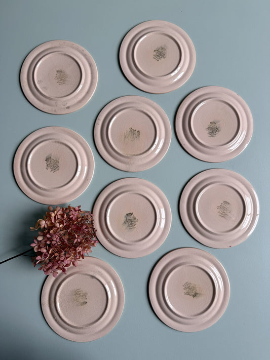 Assiettes à dessert Corbeille Longwy - lot de 9