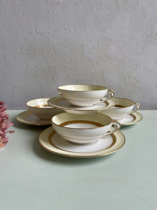 Service à café ou thé en porcelaine – Georges Boyer Limoges