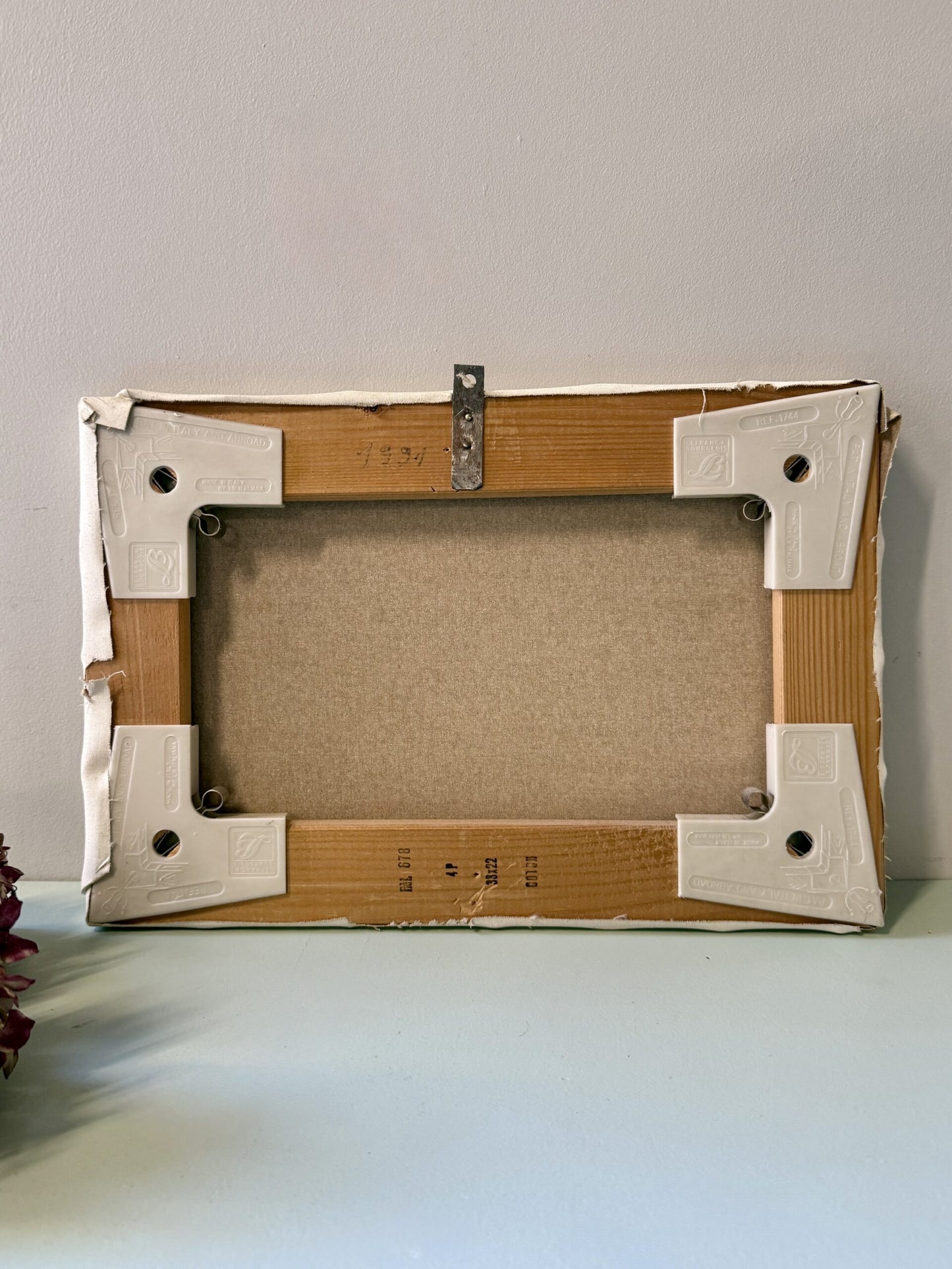 Huile sur toile maison alsacienne ancienne