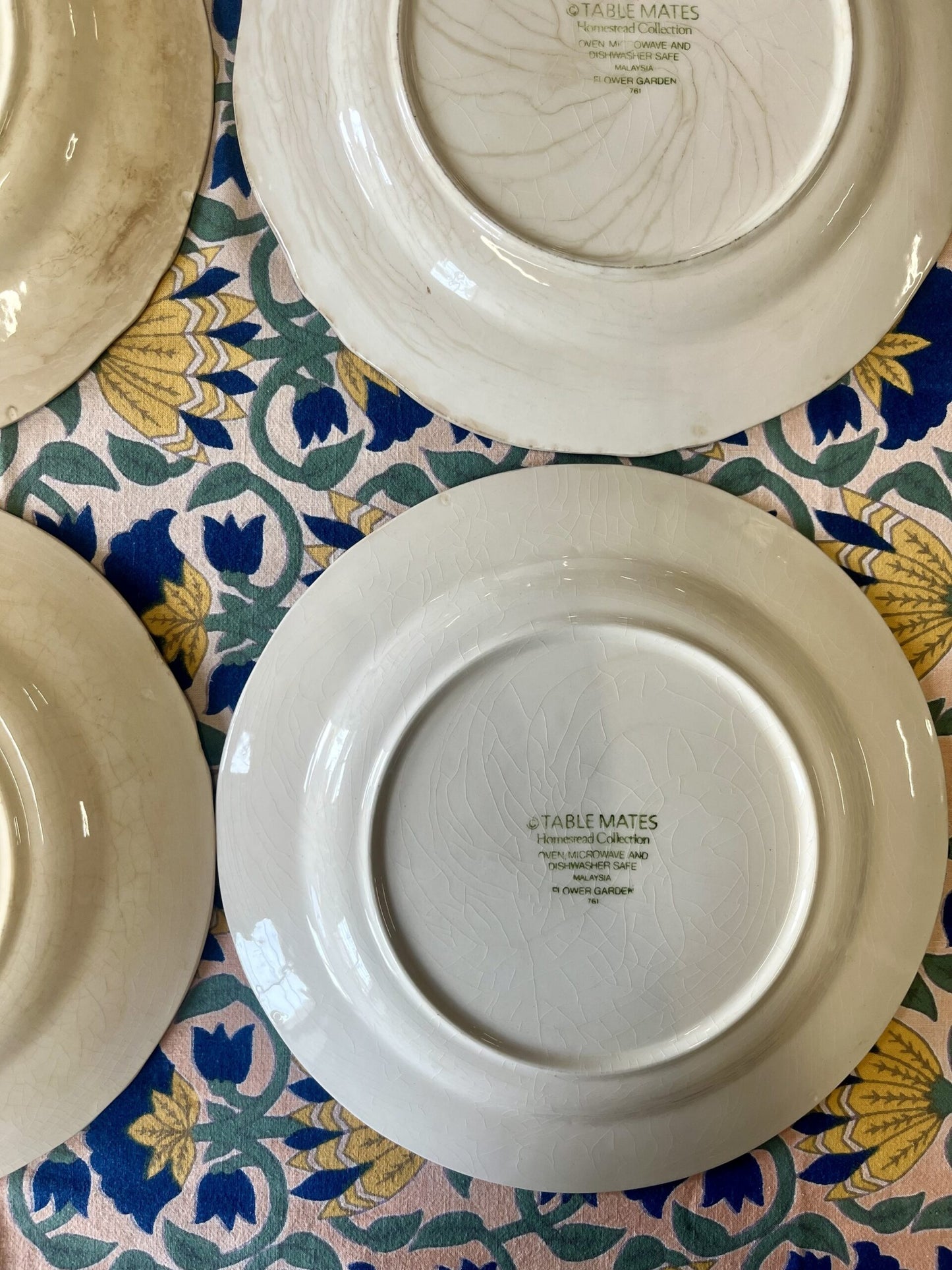 Assiettes plates Niko Flower Garden - lot de 4
