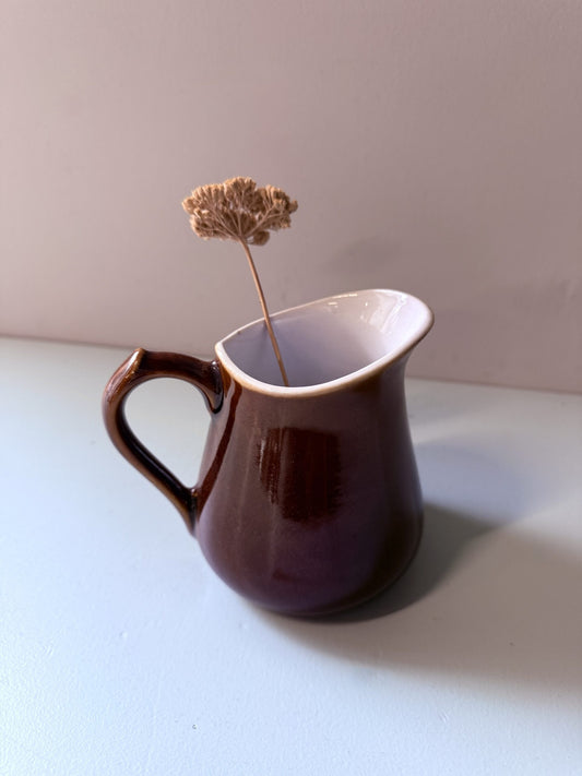 Pot à lait émaillé marron