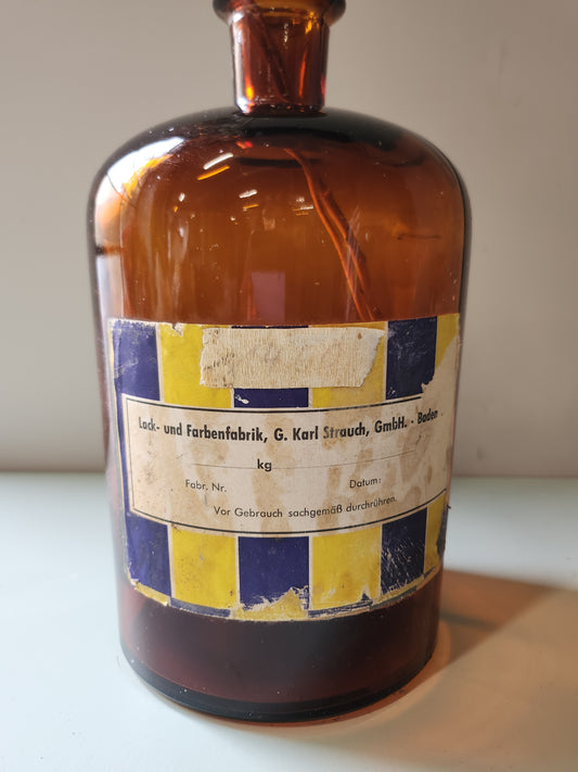 Bouteille style pharmacie en verre fumé